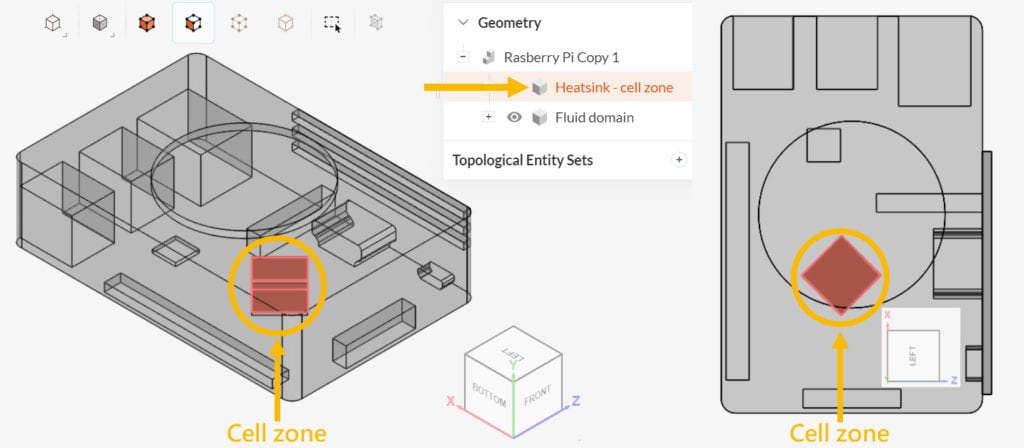 the picture shows a box that is not inclined with cartesian coordinates in the simscale platform