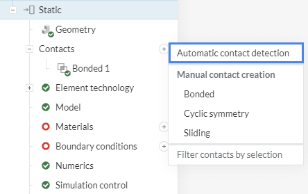 contact creation menu linear contacts