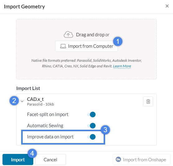 improve data on import