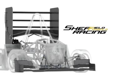 Sheffield Formula Racing logo and race car
