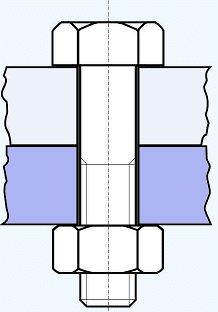 illustration of a common nut and screw bolt connection