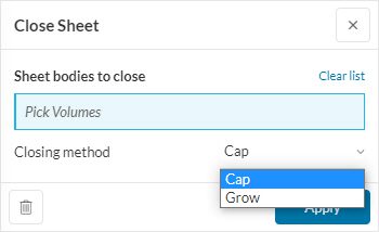 settings panel close sheet cad mode simscale