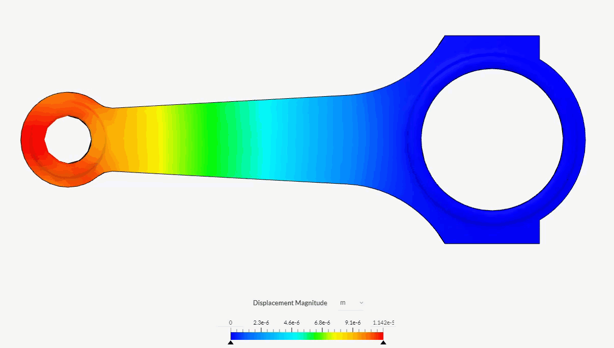 deformation animation connecting rod simscale online post processor