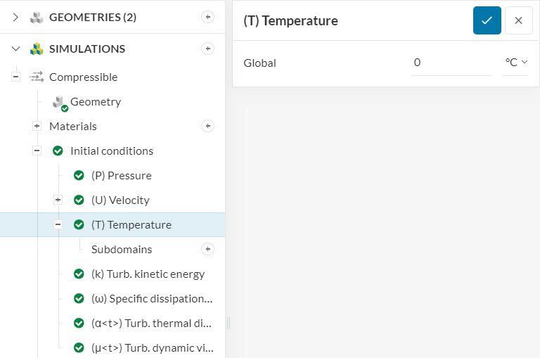 initial condition for temperature