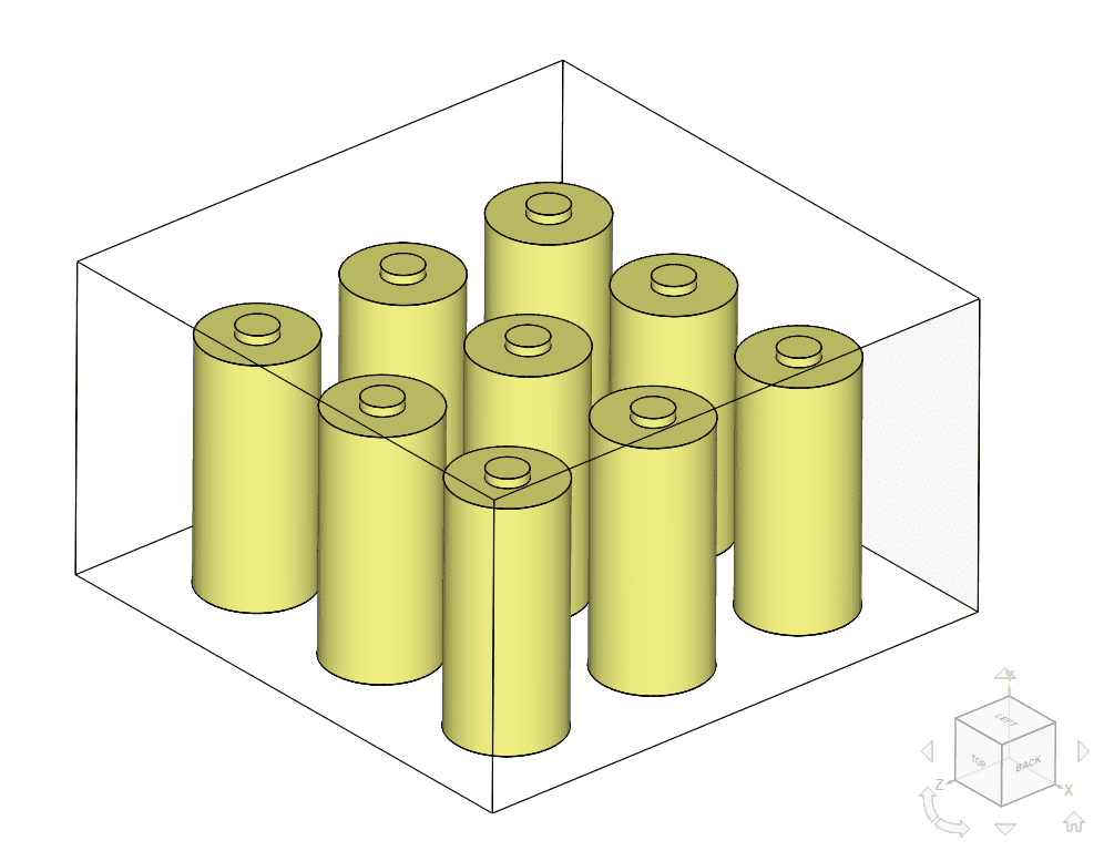battery cell pack model simscale