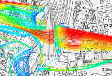 pedestrial-level wind comfort simulation flow lines