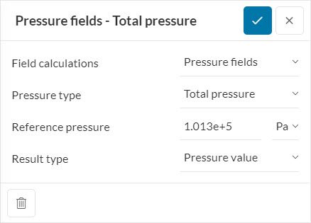 total pressure pressure fields simscale