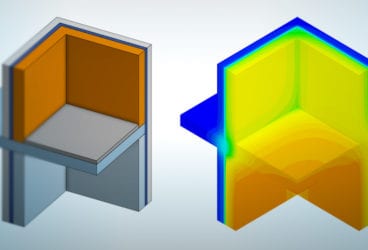 thermal bridging simulation results in simscale