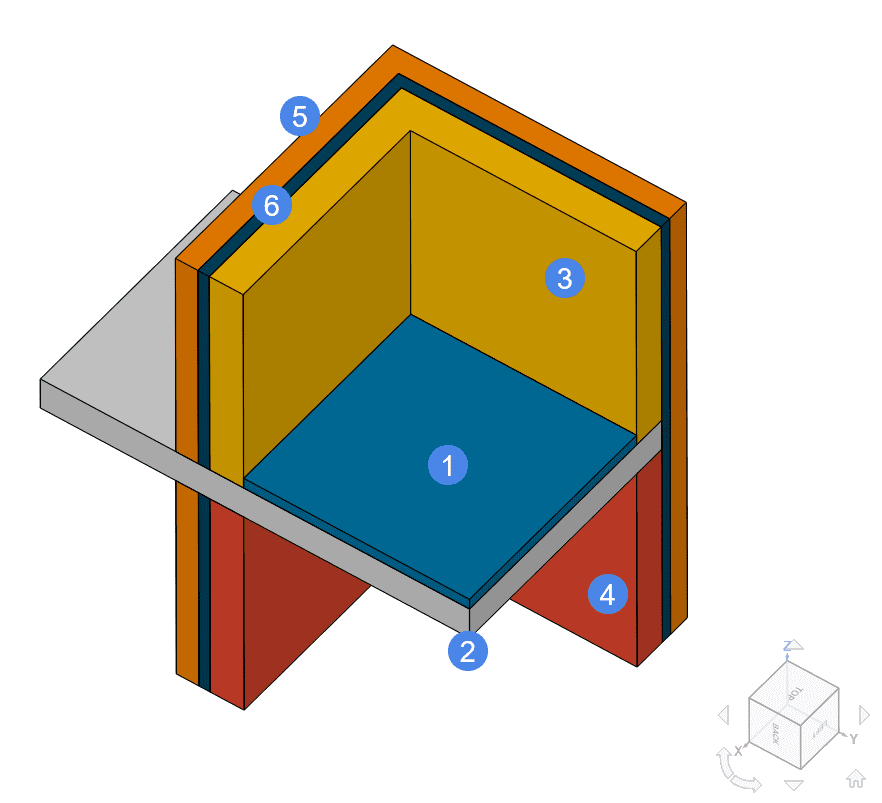 three dimensional structure heat transfer simscale thermal bridge case 3
