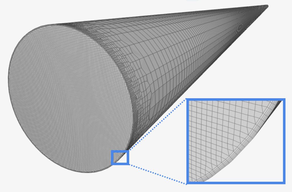 snappy hex mesh used for circular pipe