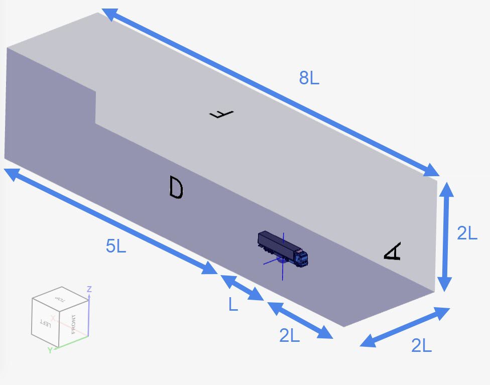 aerodynamic analysis of a truck tunnel dimension references