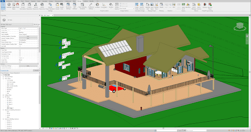 house model cad file from revit 