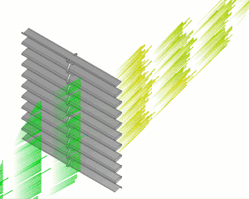 simulation results of microlouvre material