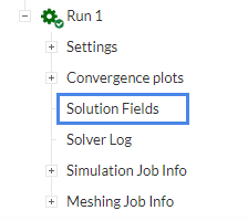 simulation run finished results solution fields