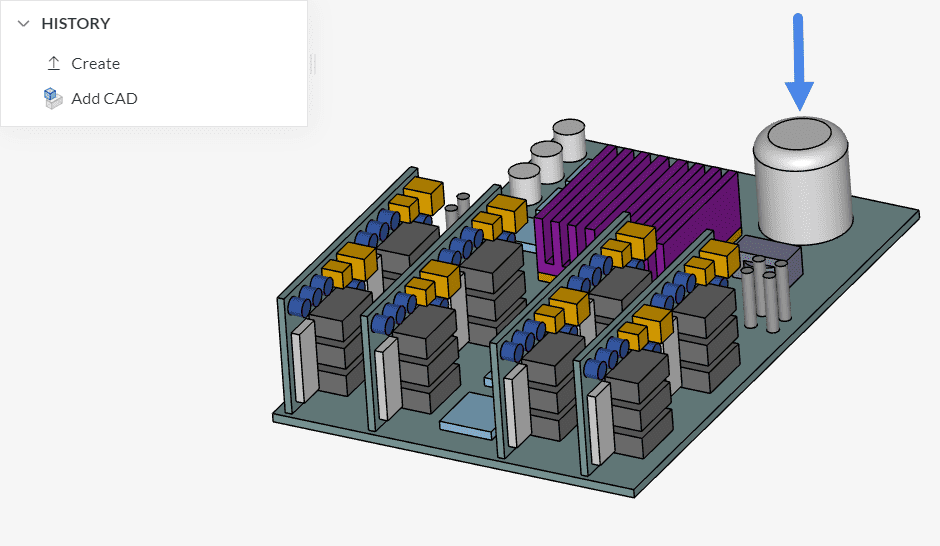 result of the add CAD operation
