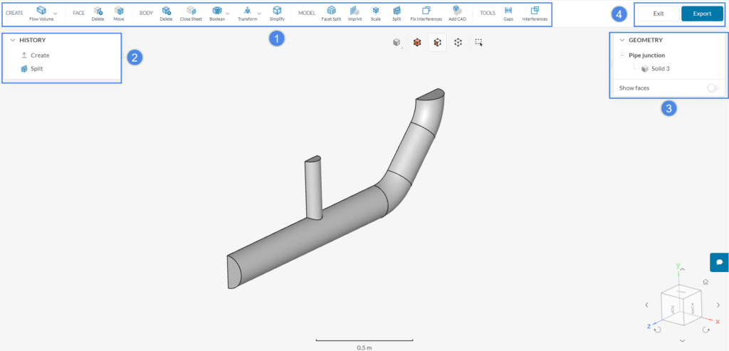 cad mode interface simcale
