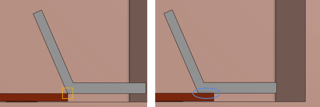 edge to edge contact flow volume extraction failure