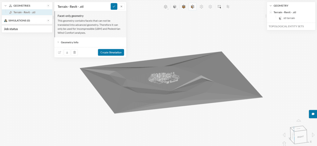 revit model in simscale for pwc and lbm simulations