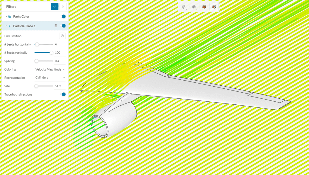 streamlines around a wing compressible