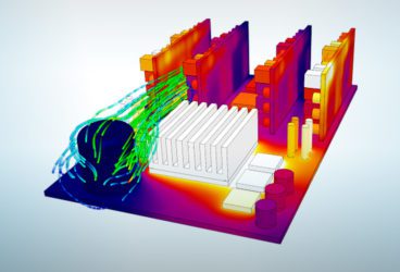 electronics enclosure cooling simulated in simscale