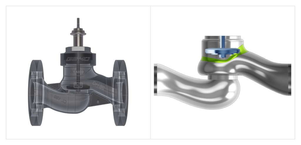 CAD preparation for a globe valve to make it simulation ready for flow analysis using CAESES and SimScale