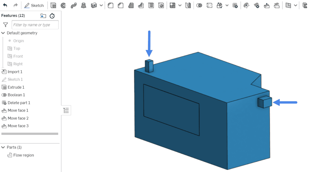 making changes to a cad model on onshape