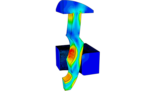 FEA simulation of a plastic push-pin used commonly in the automotive industry