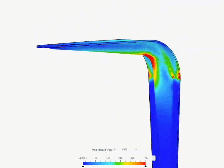 displacement of support bracket
