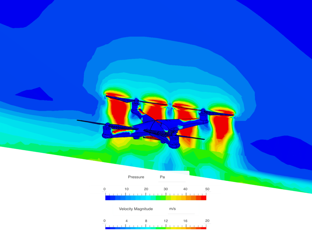 Drone flight simulation using CFD to evaluate its performance