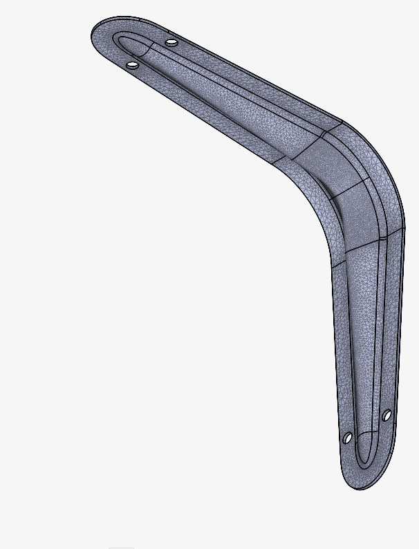 mesh of a support bracket