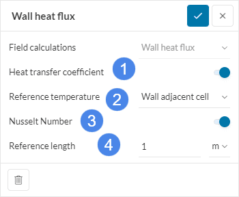 wall heat flux computation setup panel simscale