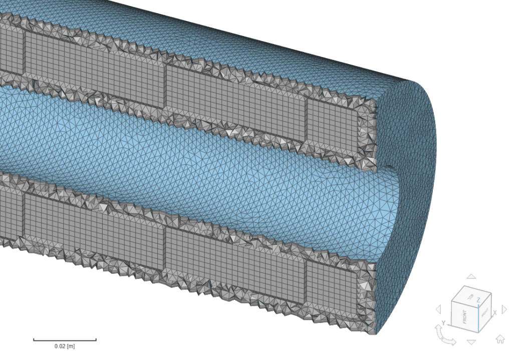 mesh clip concentric cylinders convection simscale