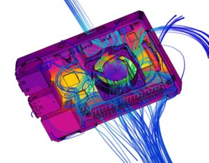 thermal simulation of an electronics enclosure