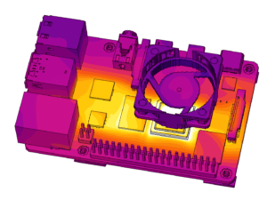 thermal simulation using CFD of an electronics enclosure