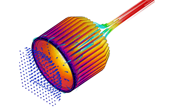 Heat sink efficiency using heat transfer analysis for temperature optimization