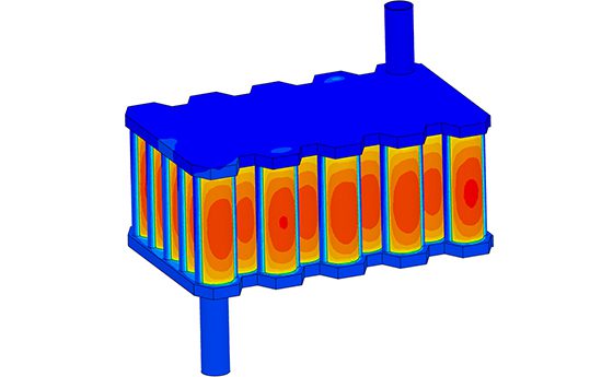 Heat transfer analysis of an electric vehicle battery using CFD