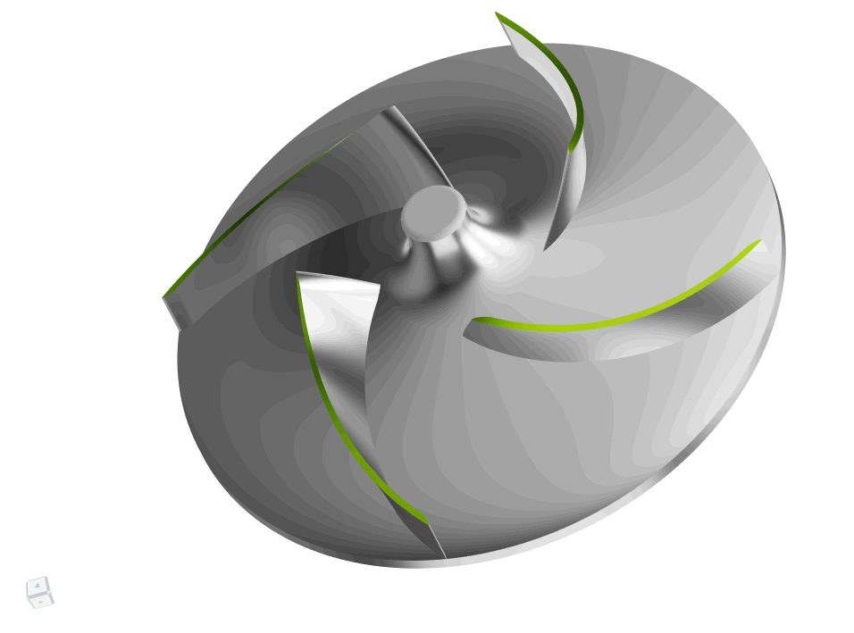 visualization of blades spinning