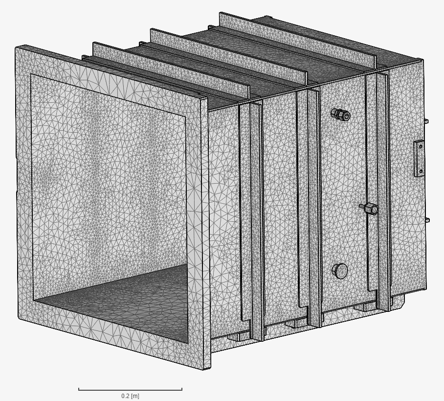 meshed cad model of vacuum chamber