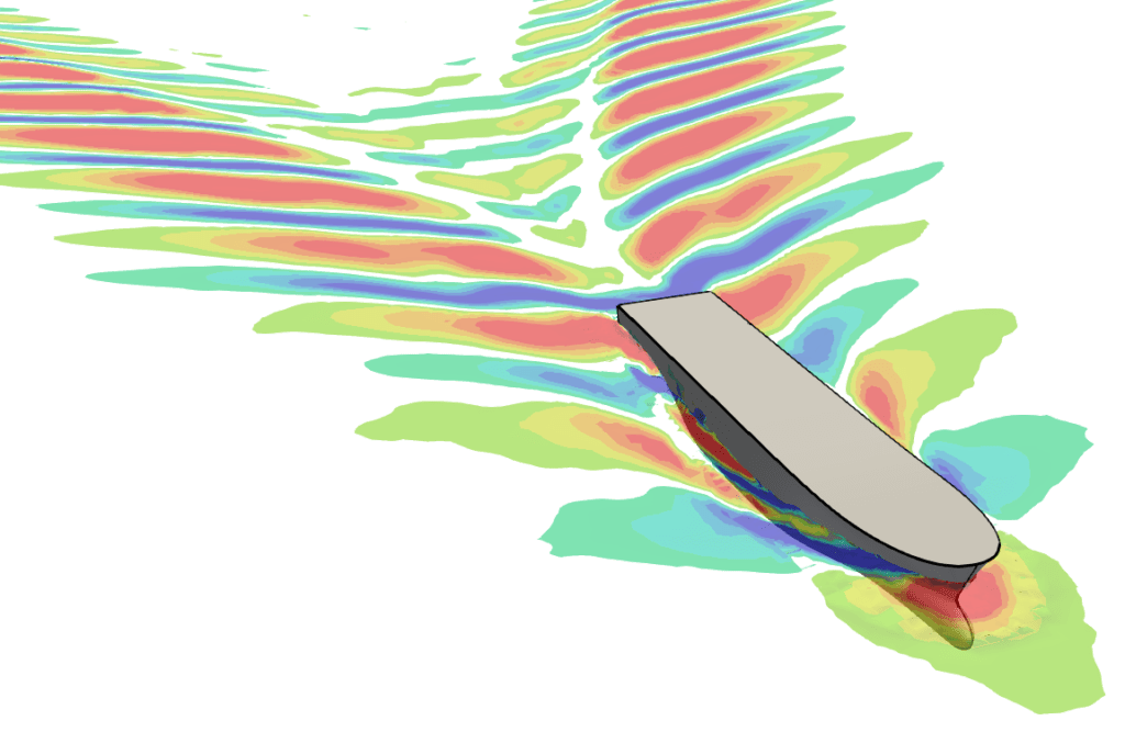 boat hull resistance visualization