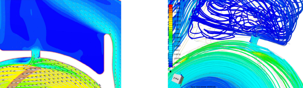 flow visualization through the priming hole on the p246 pump