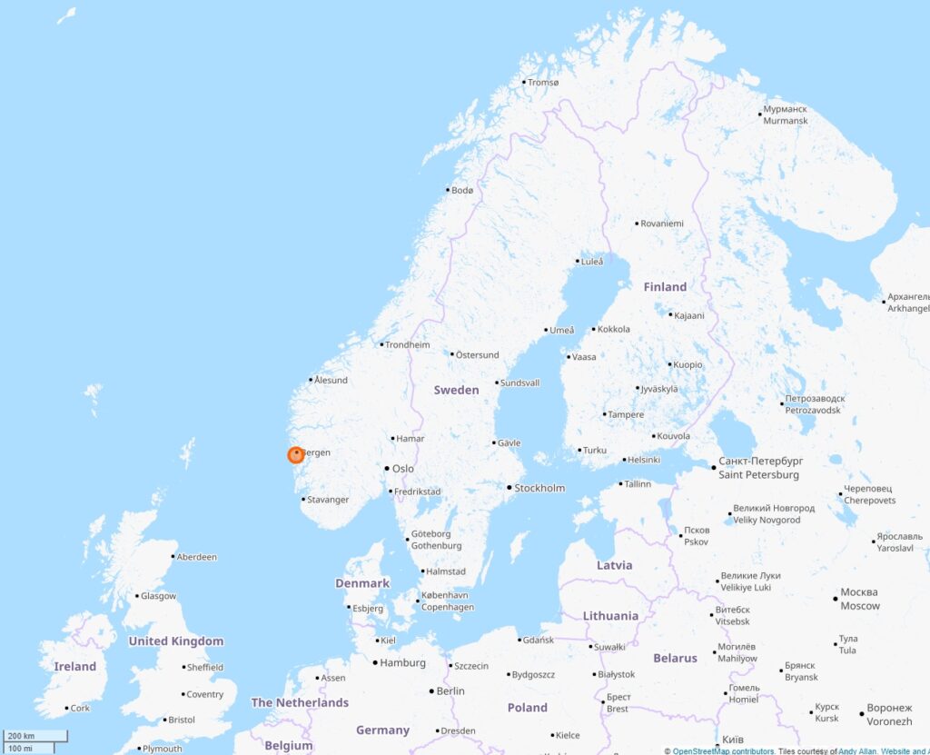 map of norway showing location of housing project