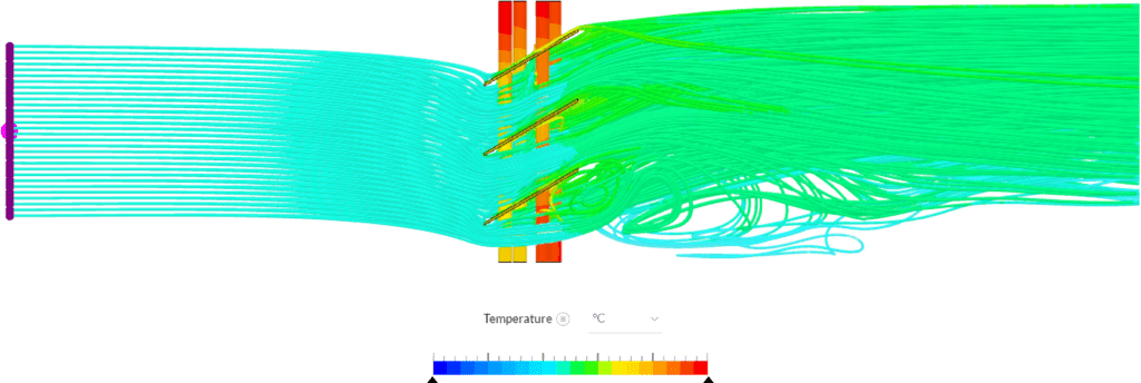 conjugate heat transfer analysis simulation through the heater