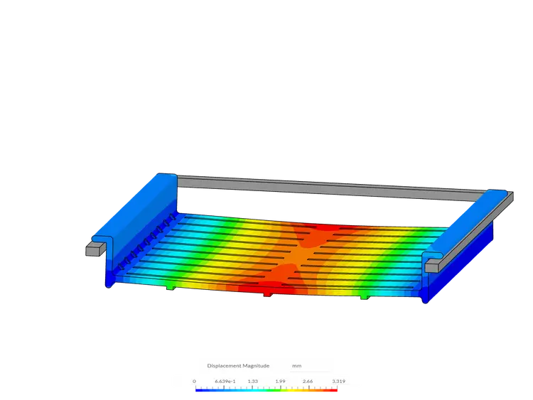 Image showing stress analysis of a plastic shelf