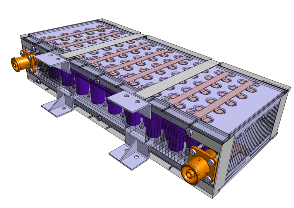 CAD model of the lithium-ion electric vehicle battery pack simulated in SimScale