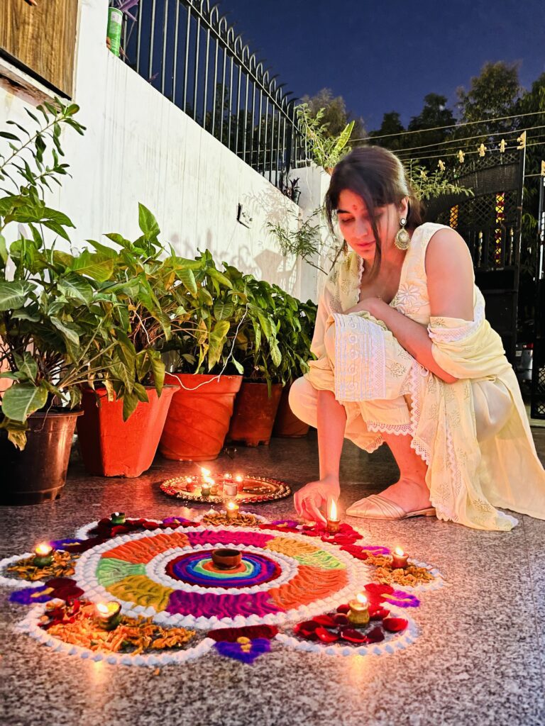 smriti celebrating diwali
