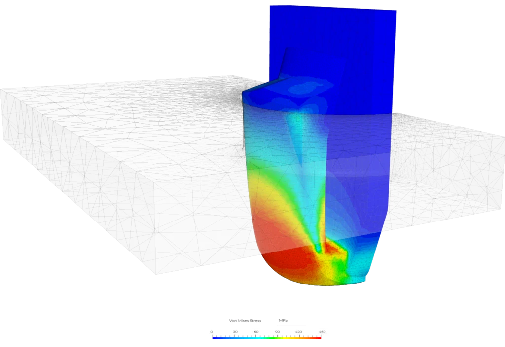 simulation result of fastening component