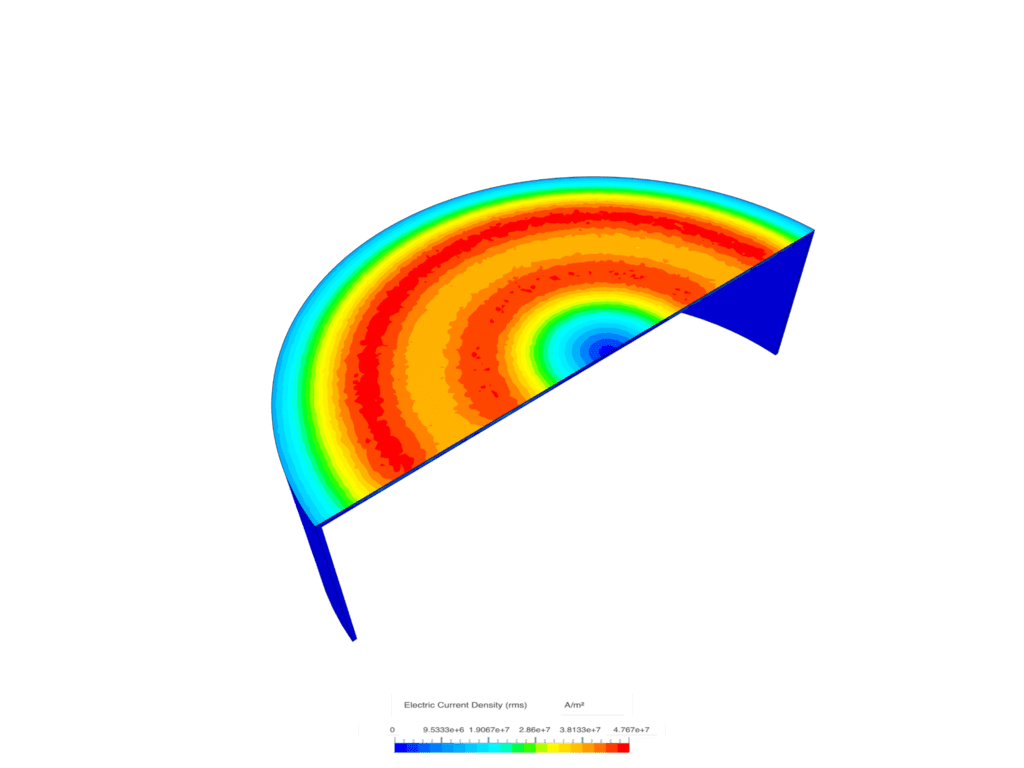 Simulation image of induction heating with SimScale's Electromagnetics solver